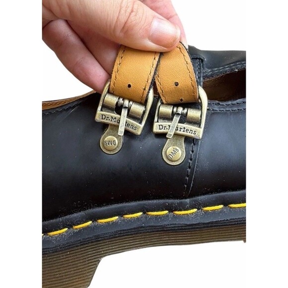 Dr Martens Smooth Mary Jane Flat 8065 Black Leather Buckle Shoes eu43 uk9 us11 main image 9